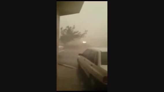 ویدئویی کوتاه از قدرت طوفان دیروز تهران