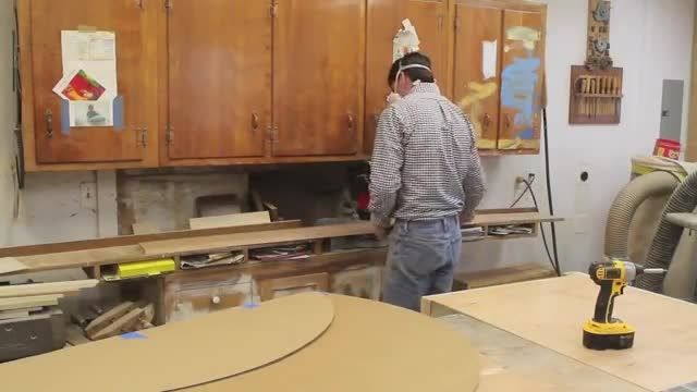 How to Make a round table top out of solid cherry wood