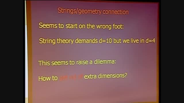 Cumrun Vafa: &quot;Strings and Geometry&quot; - 1
