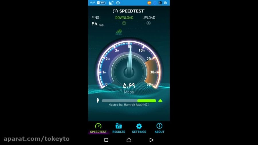 تست سرعت اینترنت 3G همراه اول در  تهران