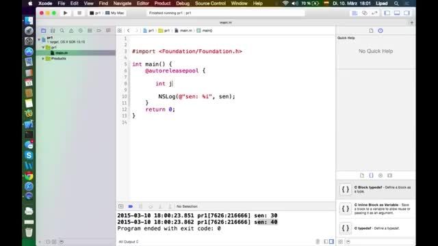آموزش برنامه نویسى Objective-C و نرم افزار Xcode قسمت ۴