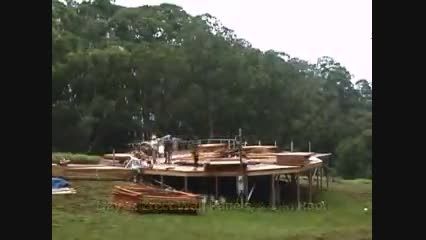 #ساخت خانه پیش ساخته بامبو در 3 روز و 3 دقیقه