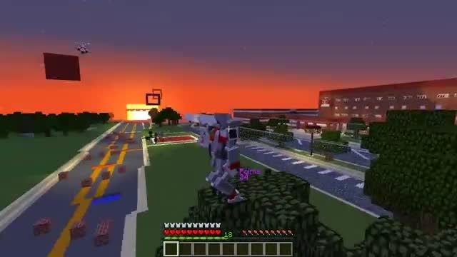 minecraft school littlee  kelly became a transformers