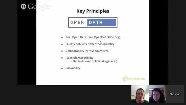 You can build the Global Open Data Index