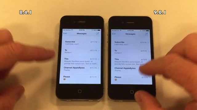 مقایسه iOS 8 با iOS 9 روی آیفون 4S - زومیت
