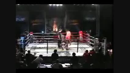MMA Fighter attacks referee, referee fights back