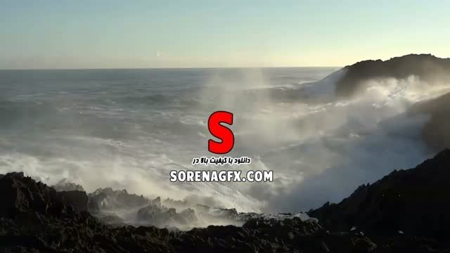 دانلود فوتیج بسیار زیبا با موضوع برخورد موج با صخره