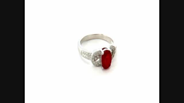 انگشتر یاقوت سرخ خوش رنگ زنانه - کد 5739