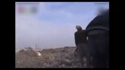 اصابت خمپاره در فاصله یک متری چند تروریست سوری