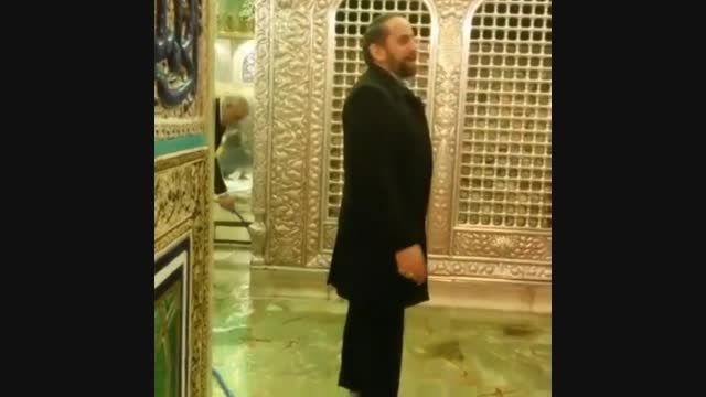 مداحی حاج احمد واعظی در هنگام آبگرفتگی در حرم امام رضا