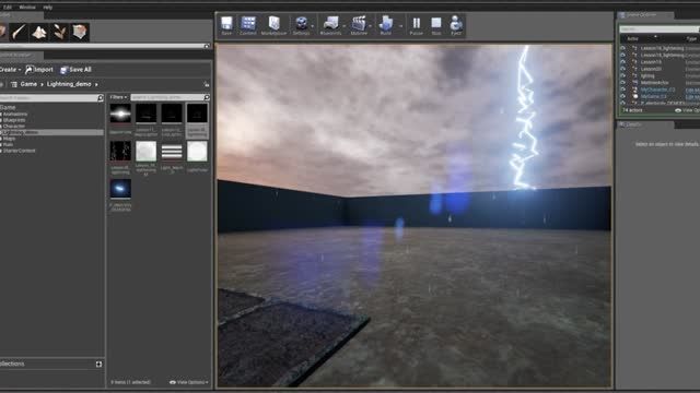 Creating Rain and Lightning Effects in Unreal Engine