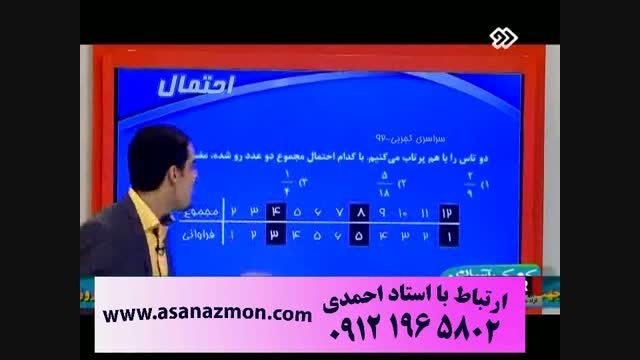 تدریس و حل تست مبحث احتمال - بخش اول 5