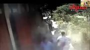 لحظه سقوط خمپاره بین مردم در بخش مسیحی نشین دمشق