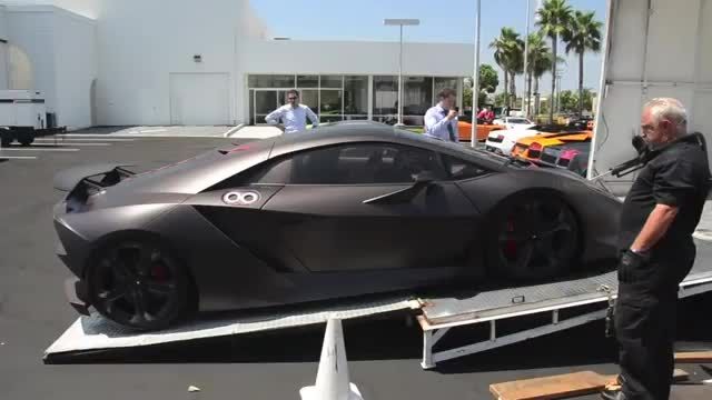 Sesto Elemento being delivered to Lamborghini ..