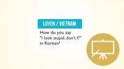 آموزش زبان کره ای (من احمق به نظر می رسم نه)