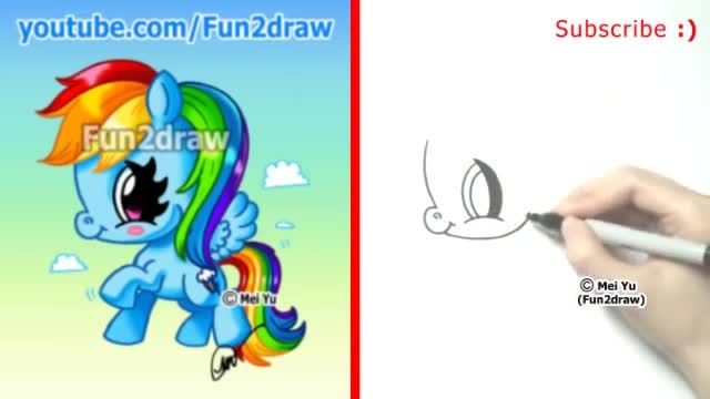 drawing my little pony_Rinbow dash
