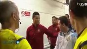 برخورد گرم رونالدو و مسی پیش از بازی پرتغال - آرژانتین