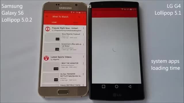 Samsung Galaxy S6 vs LG G4_Apps and web Speed Test