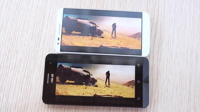 Asus Zenfone 5 vs LG G2 Screen Test