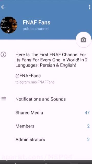 اولین کانال fnaf در تلگرام!لینک در توضیحات!