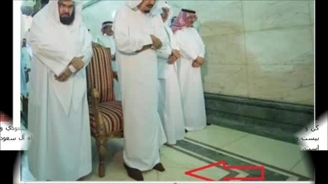 نماز خواندن پادشاه سعودی در اندرونی کعبه با کفش-سوریه