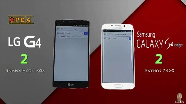 مقایسه ی سرعت Galaxy S6 edge  و LG G4
