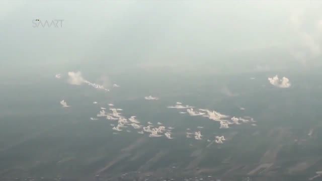 آتش بازی بالگرد های روسی در دشت الغاب سوریه
