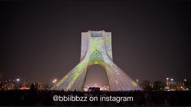 نورپردازی های فیلیپ گایست در برج آزادی تهران
