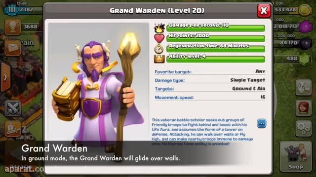 هیروی جدید Grand Warden در clash of clans