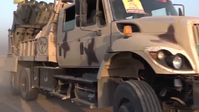 حمله حزب الله عراق به مواضع داعش با موشک های البتار