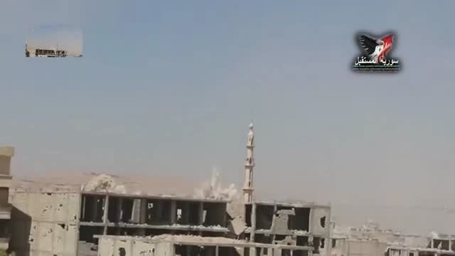 لحظه فرود 3 موشک ارتش سوریه بر سر تروریست ها