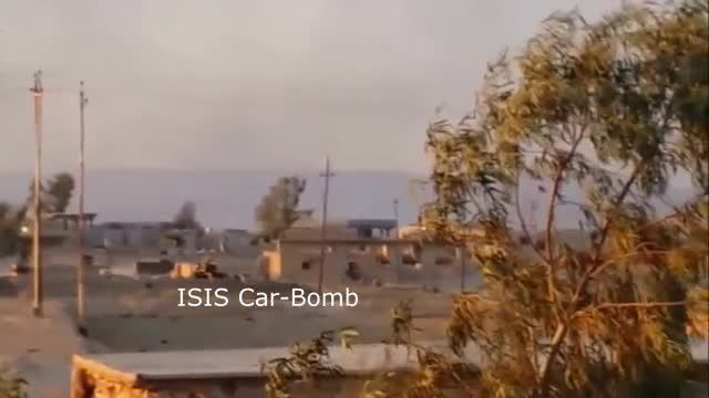 لحظه انفجار انتحاری داعش با خودرو -عراق -سوریه