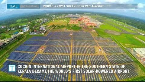 نخستین فرودگاه کاملاً خورشیدی جهان