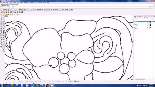 طراحی گل با راینو