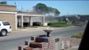 ویدیو باورنکردنی برخورد قطار با کامیون جرثقیل