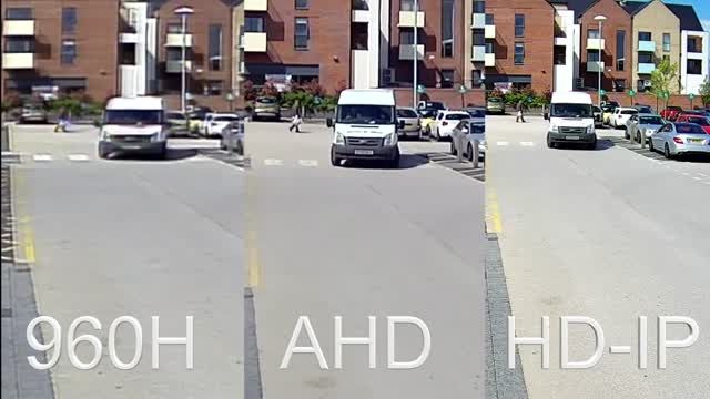 مقایسه سه دوربین 960H , AHD ,HD IP