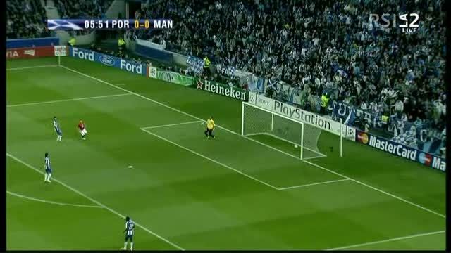 گل کریستیانو رونالدو به پورتو - لیگ قهرمانان 2009