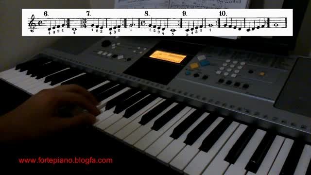 8- متد آموزش پیانو. بیر - اجرای تمرینات 10-6 صفحه 8 - L