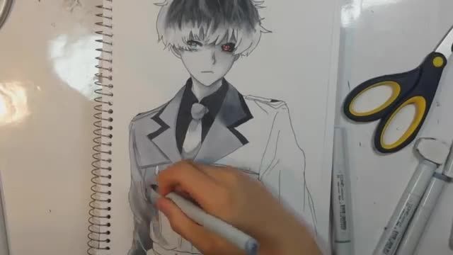 Drawing Sasaki Haise from Tokyo Ghoul:Re