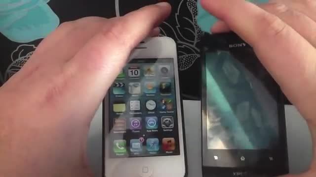 Boot test iphone 4s vs Sony Xperia Miro