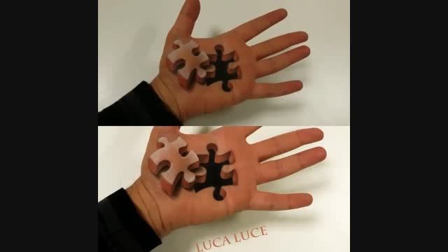 نقاشی سه بعدی روی دست
