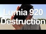 تست بدنه lumia 920 با ماشین،چوب بیس بال و پرتاب