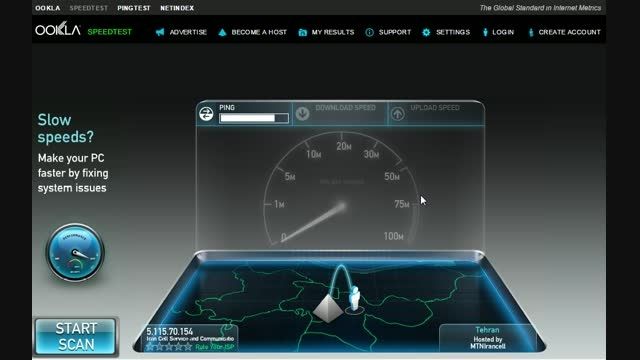 سرعت اینترنت همراه 3G ایرانسل