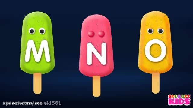 آموزش زبان انگلیسی ABC با حروف الفبا بشکل بستنی یخی