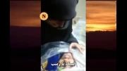 وداع سوزناک مادر شهید حزب الله با فرزندش
