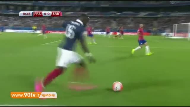 گلهای بازی: فرانسه ۲-۱ صربستان