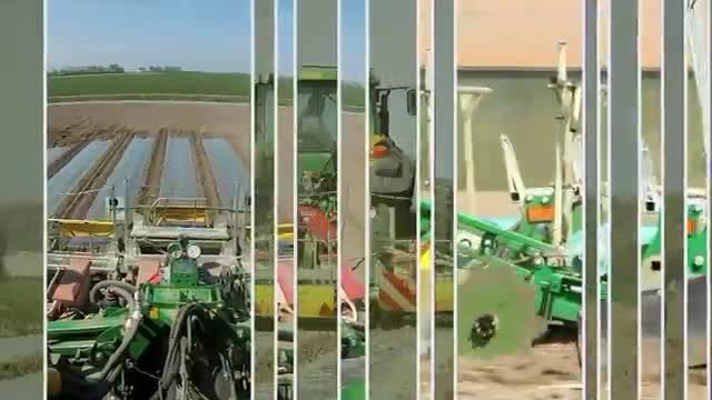 Corn sowing under plastic + John Deere 7530
