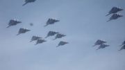 پرواز دسته جمعی جنگنده اف14 برای خداحافظی