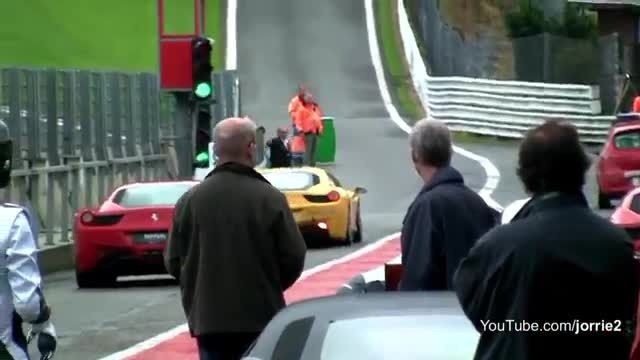3x  Ferrari 458 Challenge in Action
