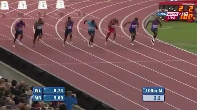 دو 100 متر مردان در مسابقات دیاموند لیگ 2015